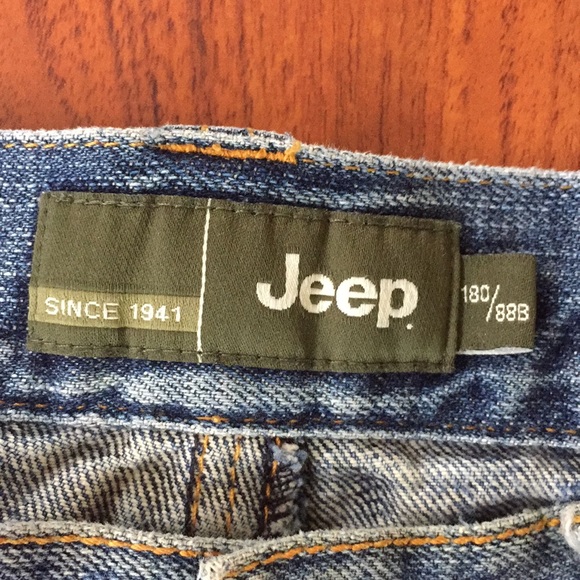 JEEP Blue Stonewash Denim Straight Leg Jeans 35 - Picture 2 of 8